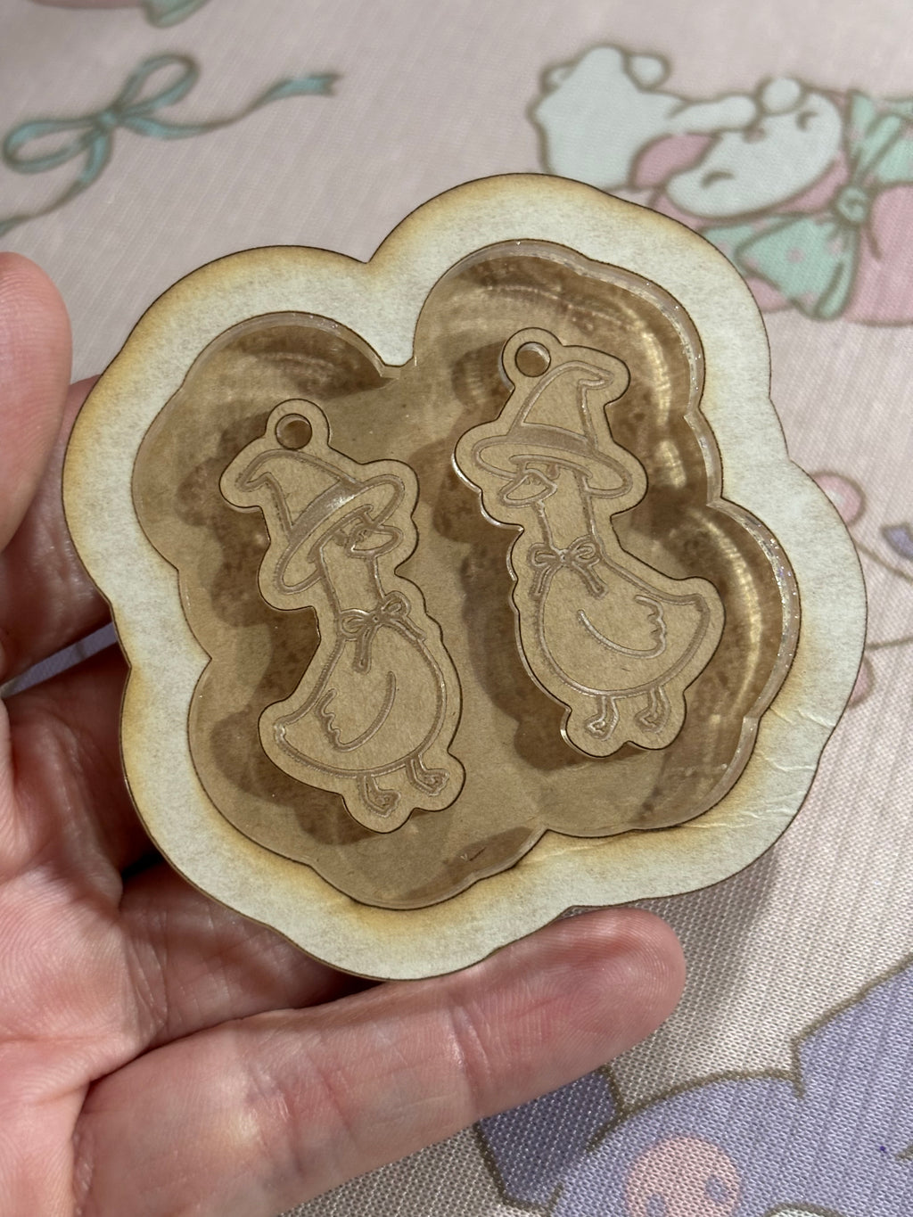 Witchy duck earrings mold