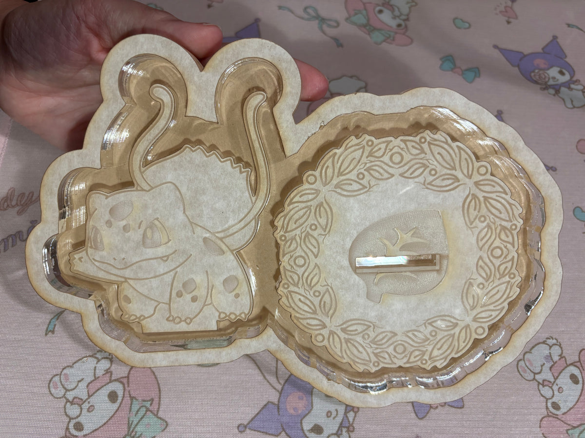 Grass starter pocket monster ring trinket tray phone stand mold