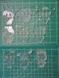 Fufu and cat friends flat keychain molds palette