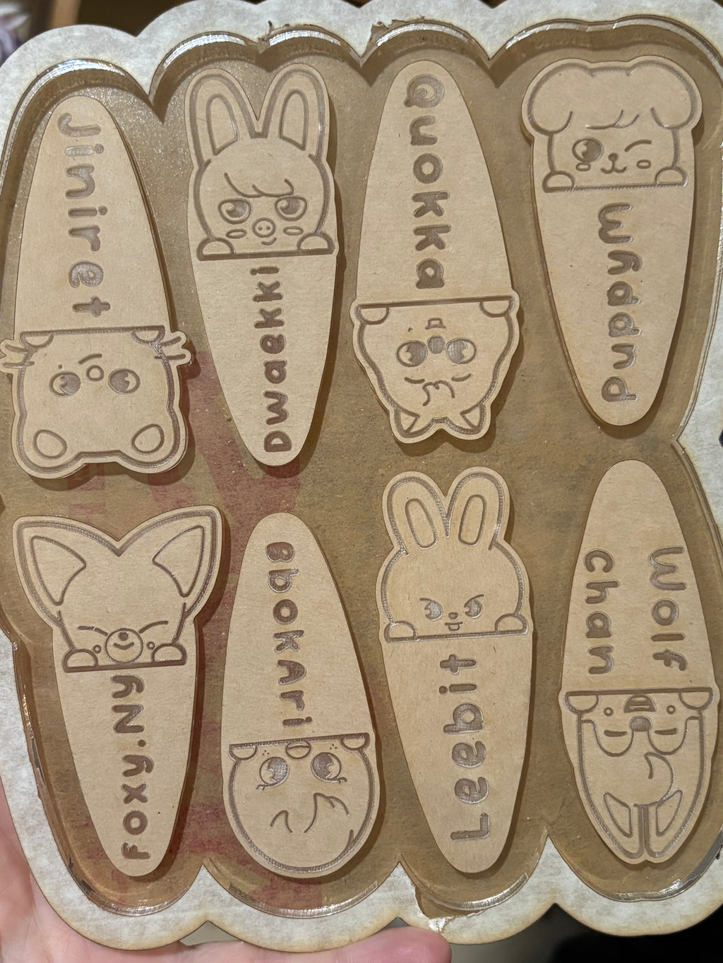 Kawaii anime kpop skzoo jumbo barrette clip mold palette
