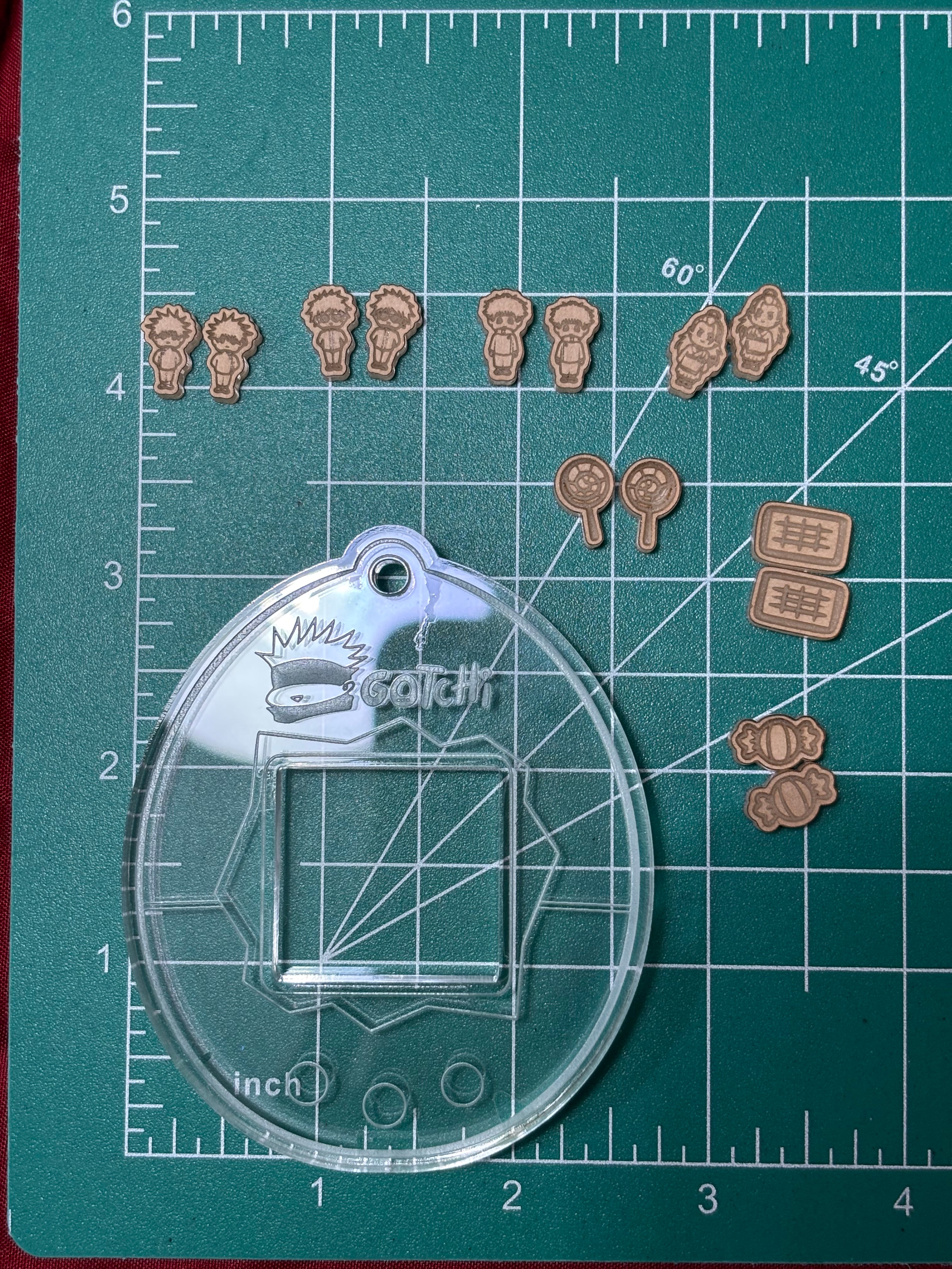 JJK sorcerers tamagotchi shaker mold with bits
