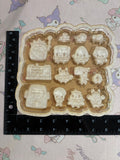 Sponge friends flat keychain grippie molds palette
