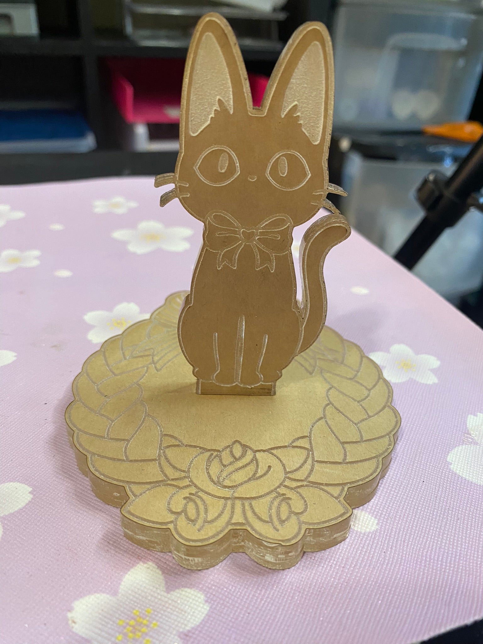 Witchy cat bread wreath ring trinket tray phone stand mold