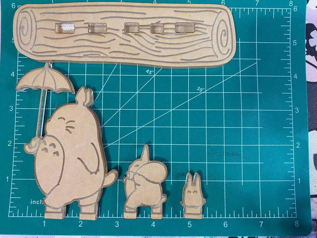 Forest bunny spirit friends on log ring trinket tray phone stand mold