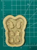 Bunny forest spirit friends stud earrings mold palette