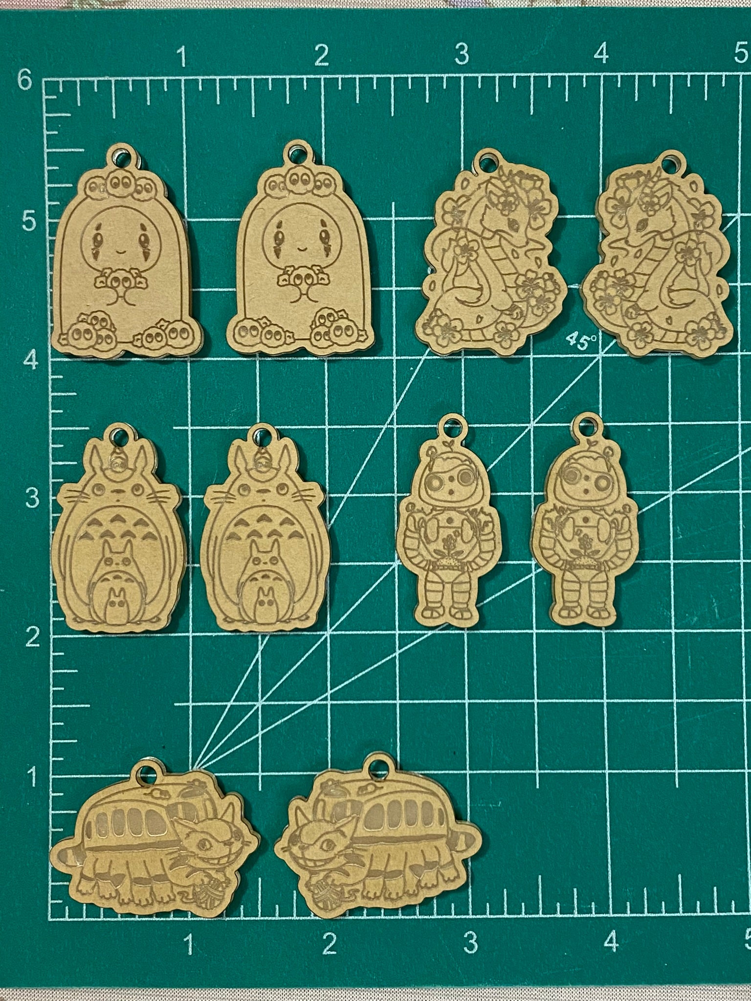 Kawaii forest spirit anime floral earrings molds palette