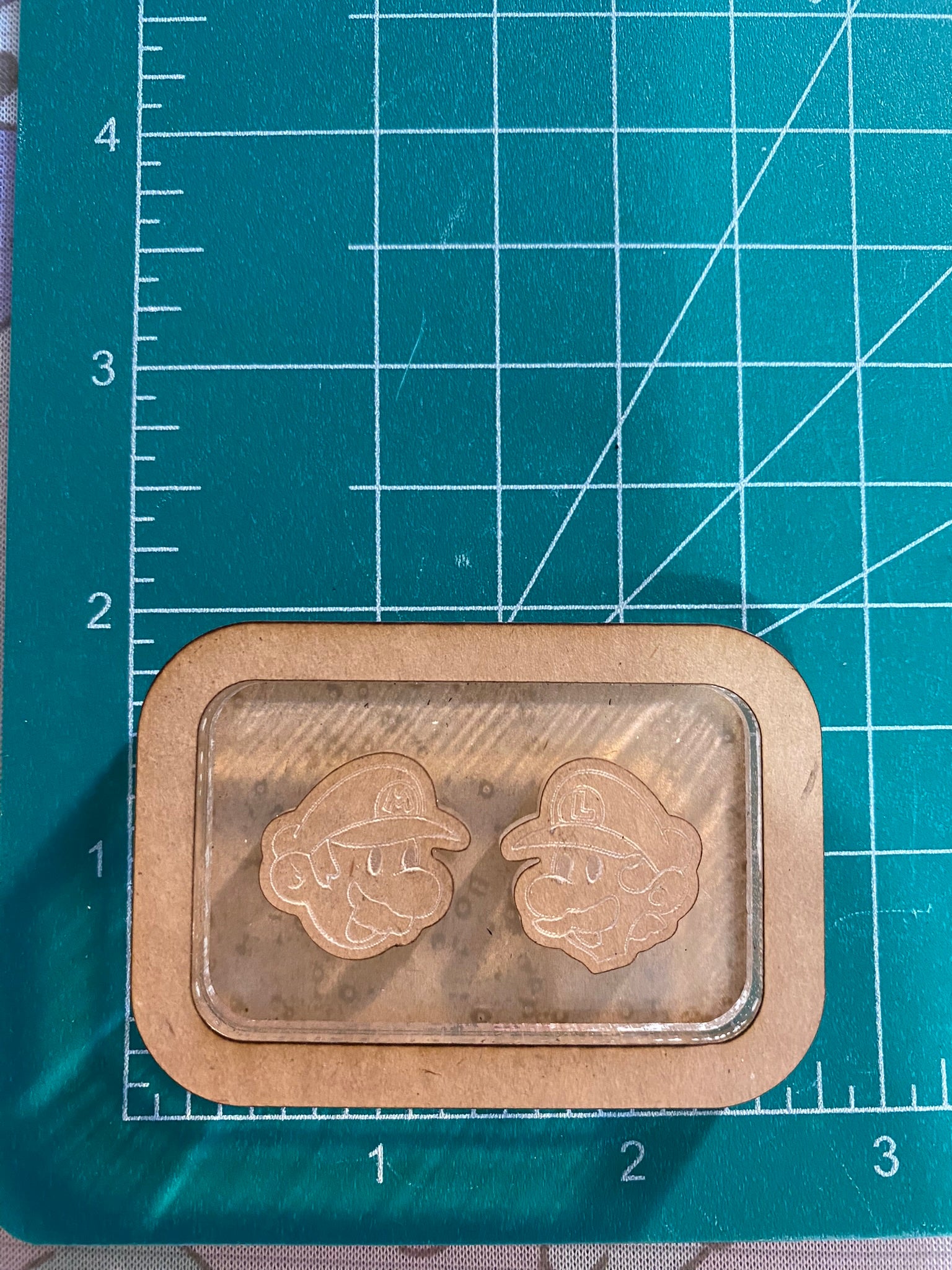 Plumber brothers gaming stud earrings mold