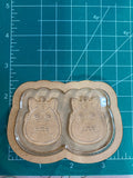 Squishy forest bunny spirit earrings with loops mold