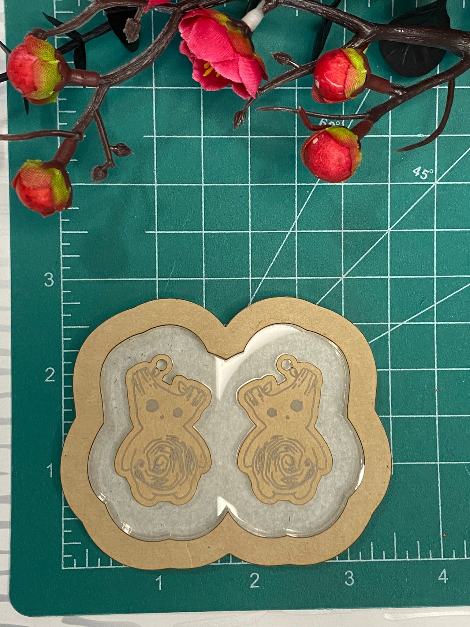 Cottagecore tree spirit earrings with loops mold