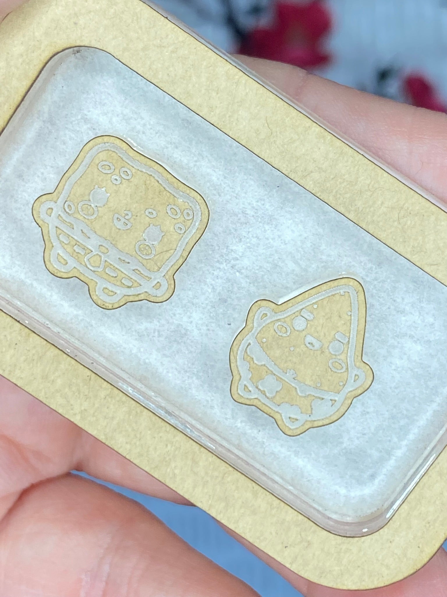 Sponge star friends stud earrings mold