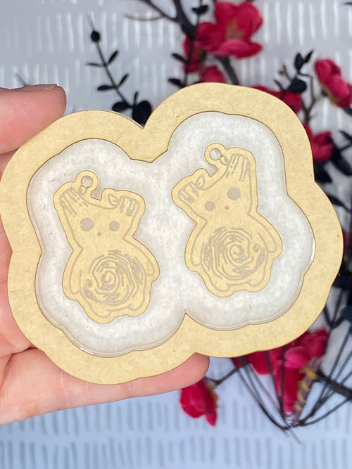 Cottagecore tree spirit earrings with loops mold