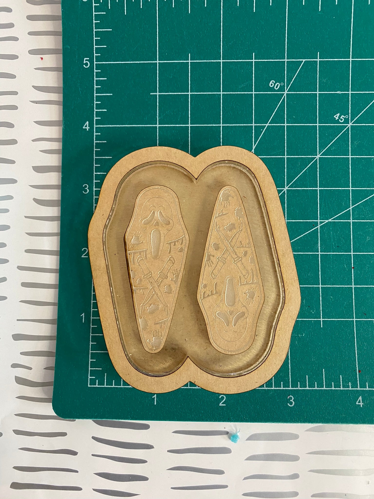 Horror mask movie barrette clip mold