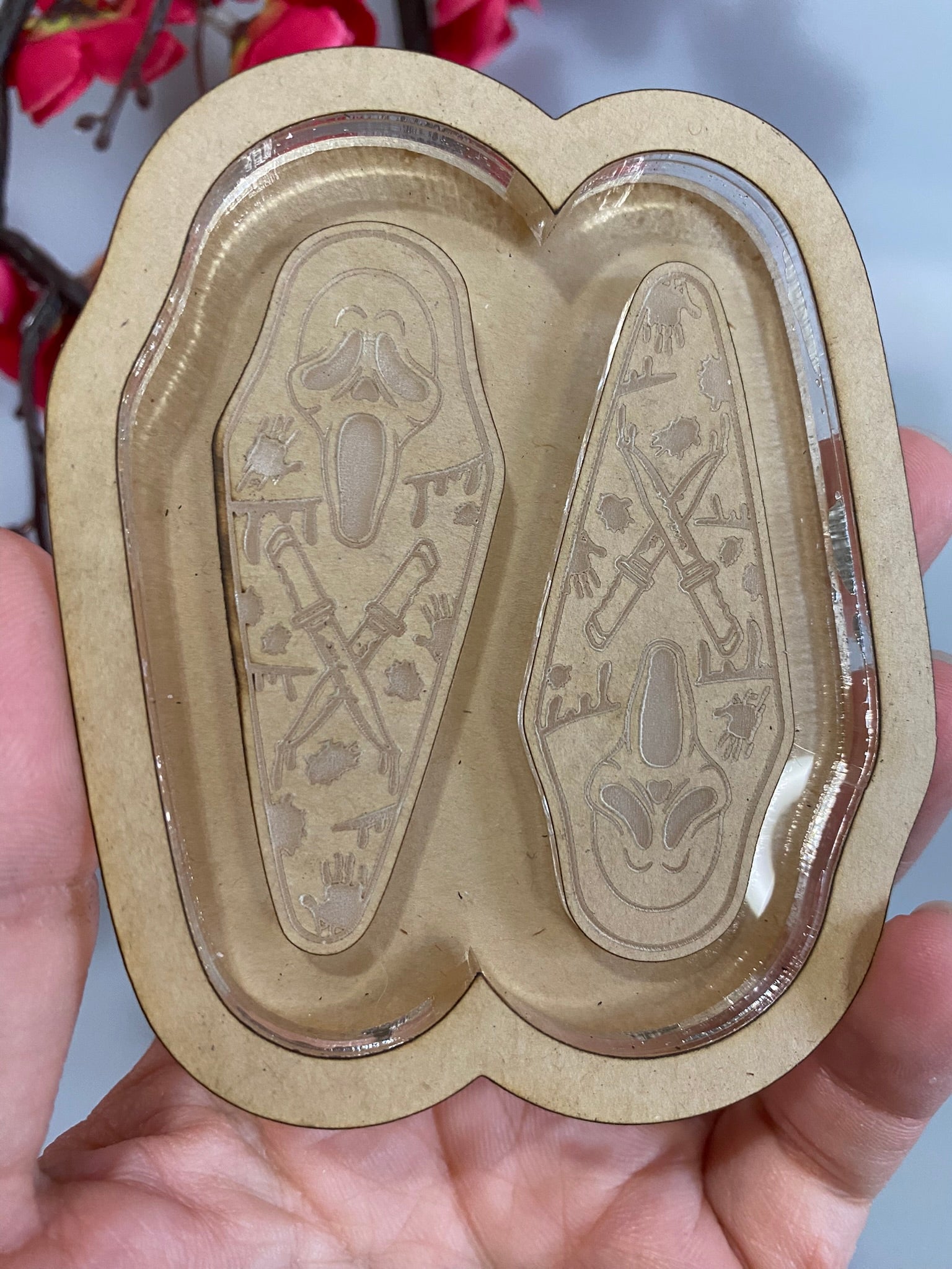 Horror mask movie barrette clip mold