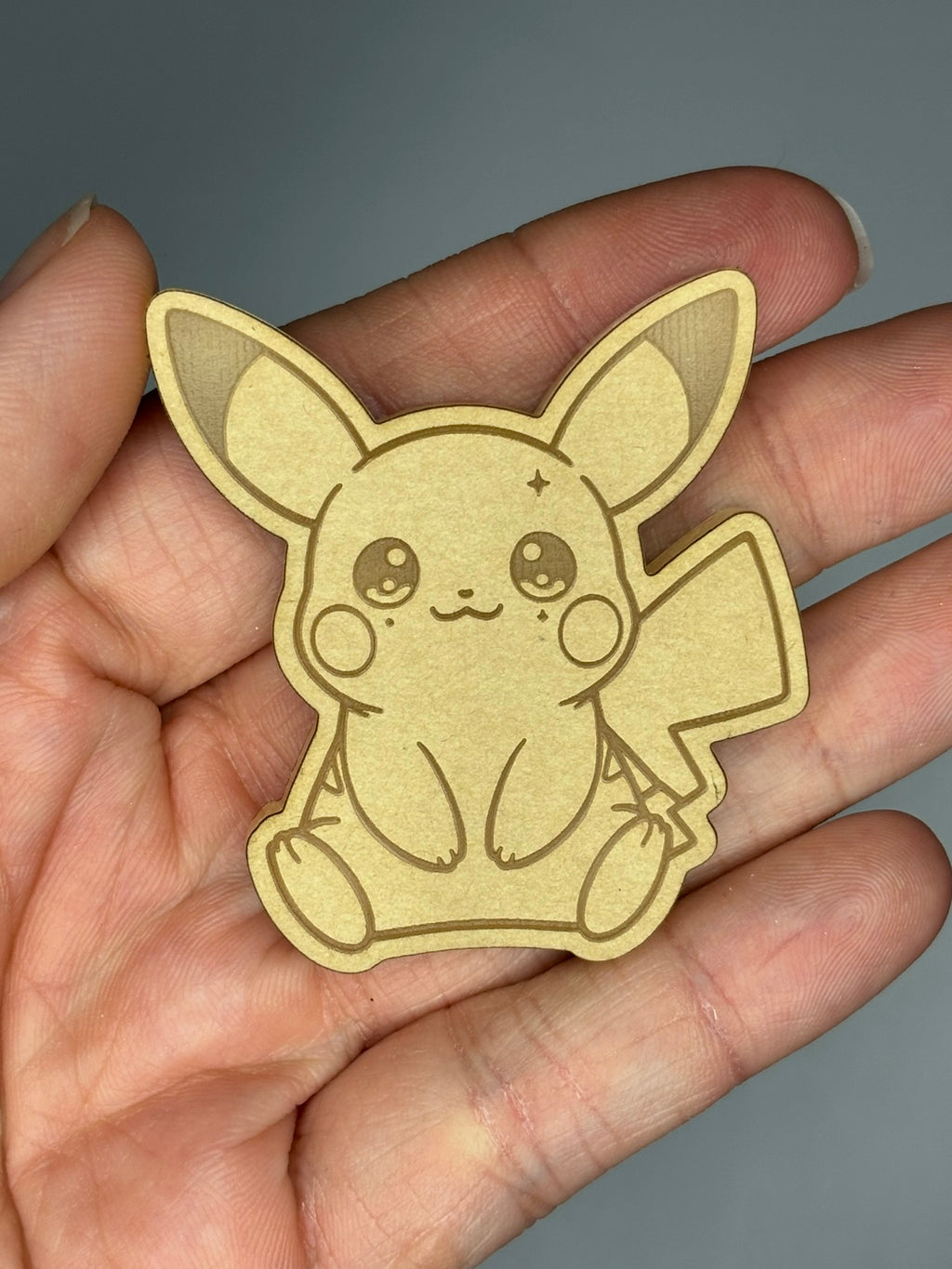 Kawaii lightening pocket monster flat grip keychain mold