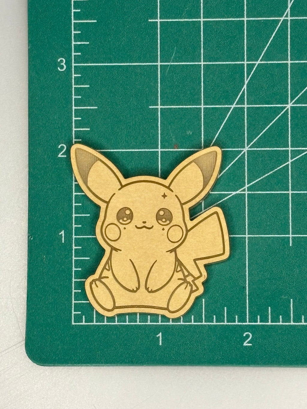Kawaii lightening pocket monster flat grip keychain mold