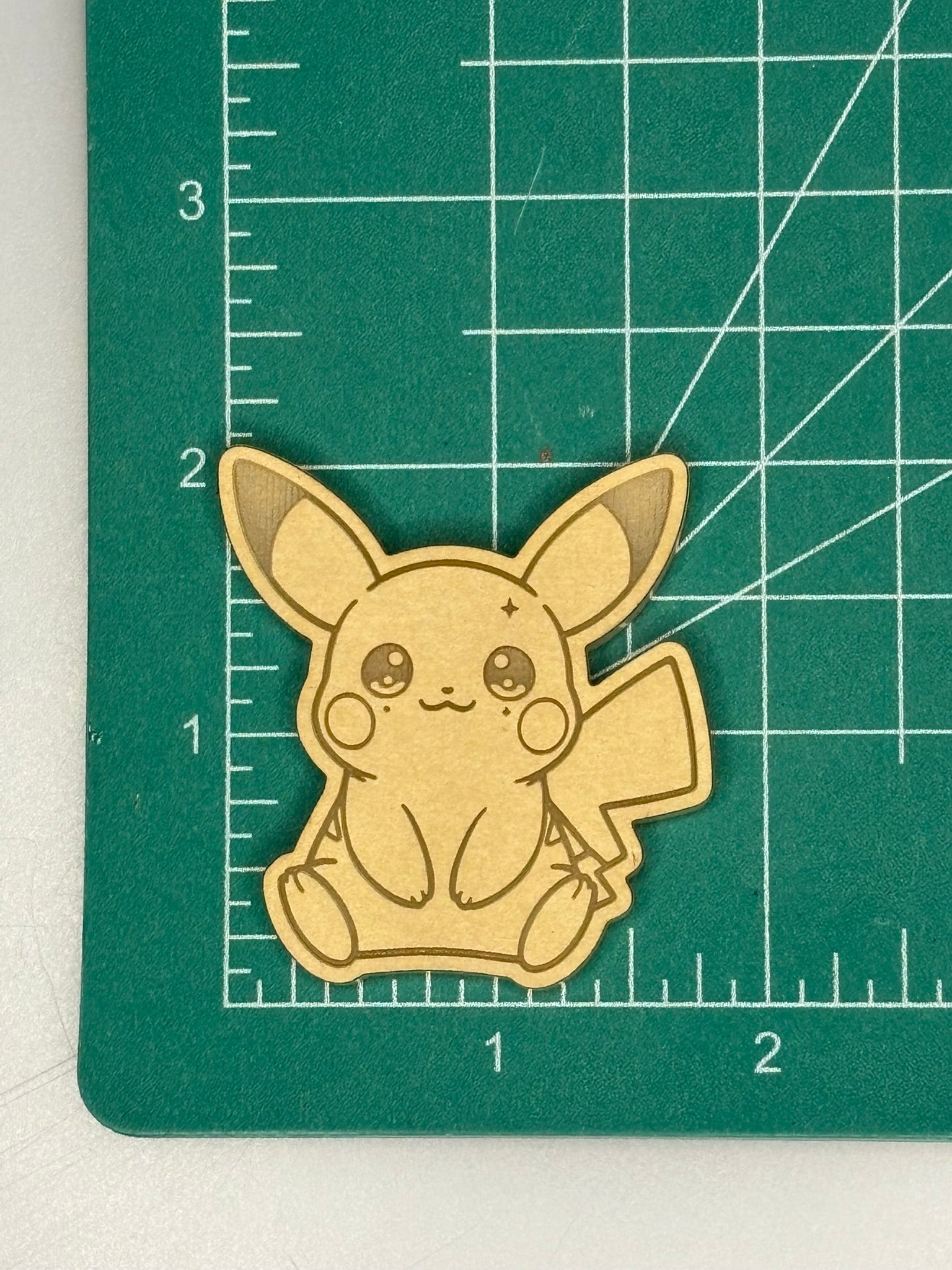 Kawaii lightening pocket monster flat grip keychain mold