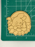 Kawaii moonlit spirit bunny flat grip keychain mold