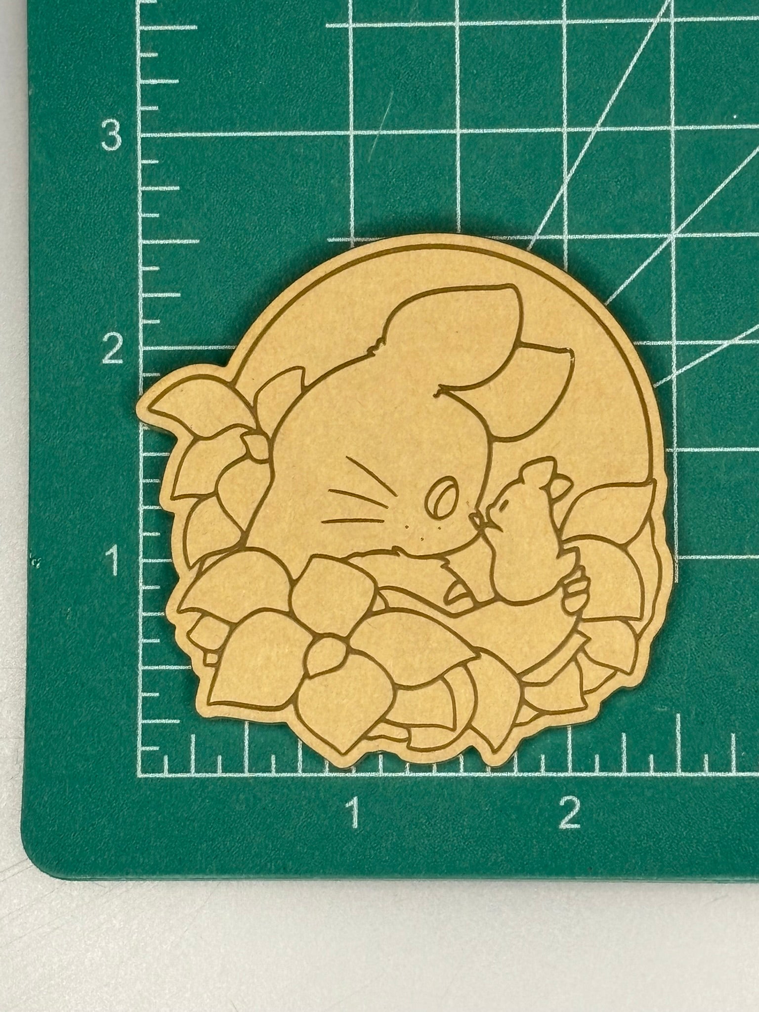Kawaii moonlit spirit bunny flat grip keychain mold