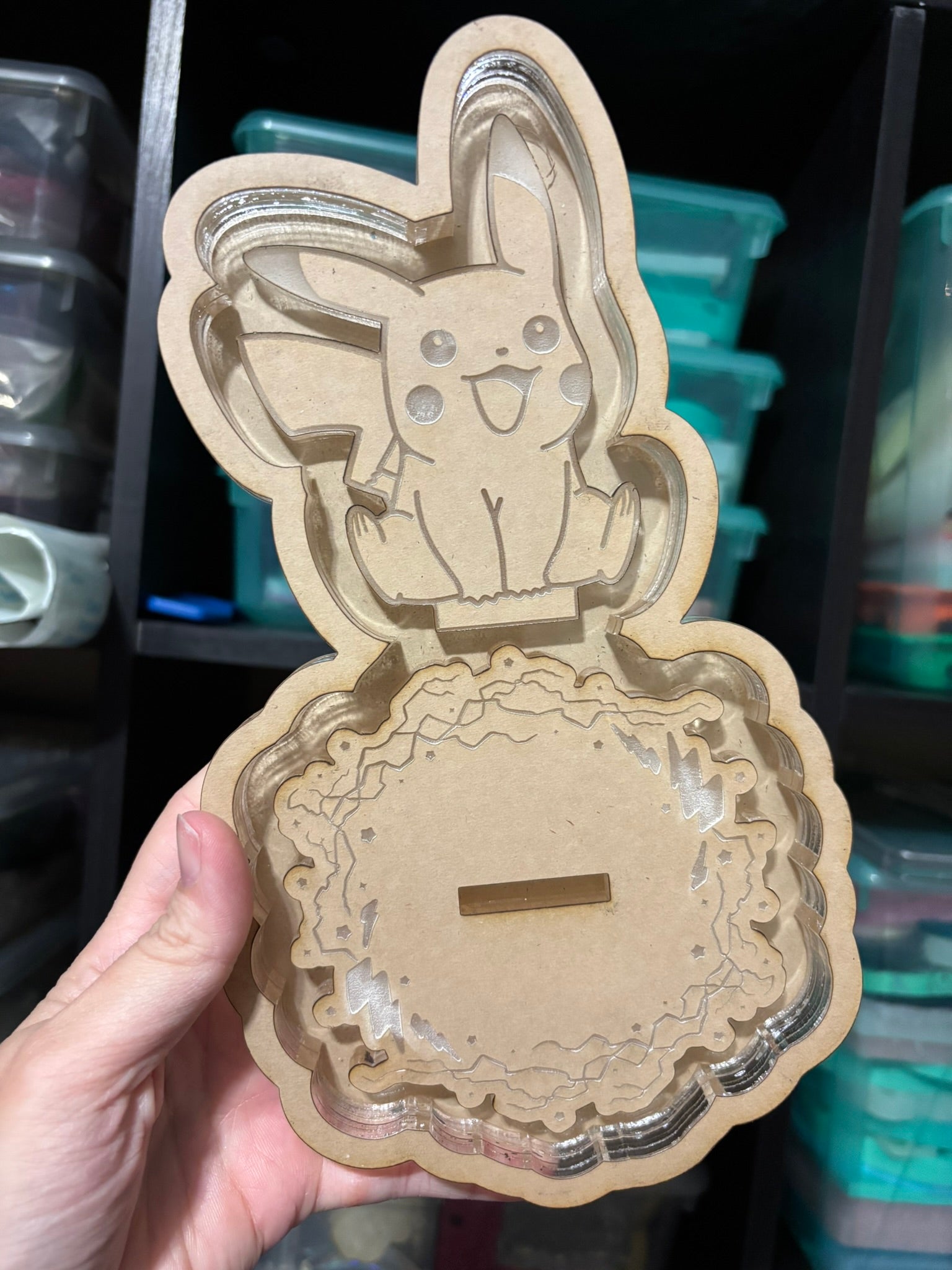 Lightening pocket monster ring trinket tray phone stand mold