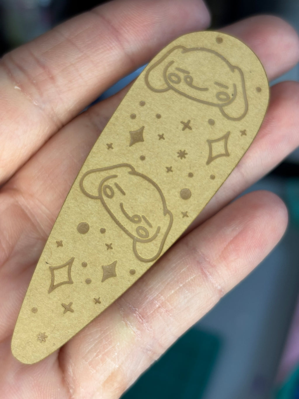 Kawaii puppy jumbo barrette clip mold