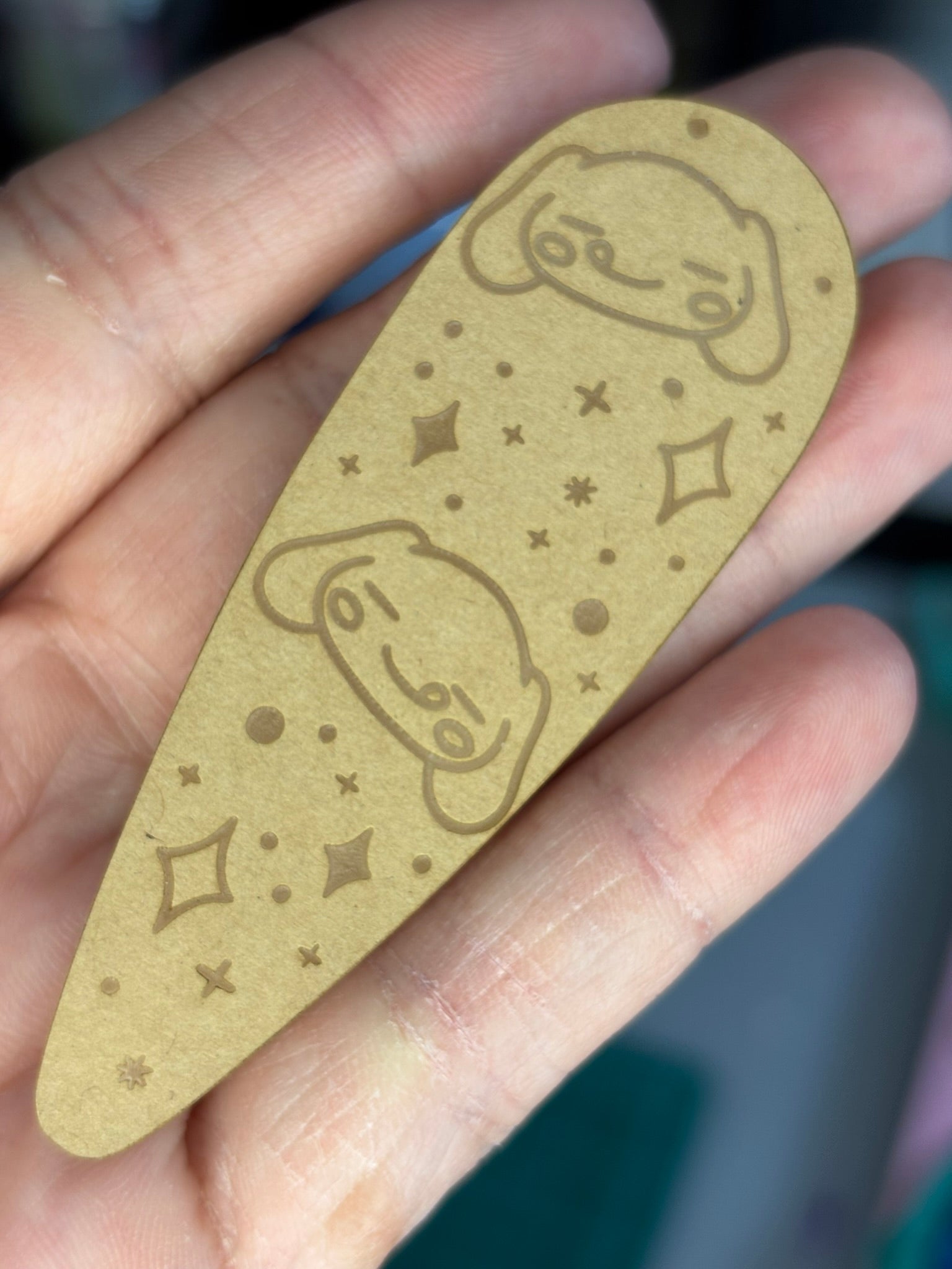 Kawaii puppy jumbo barrette clip mold