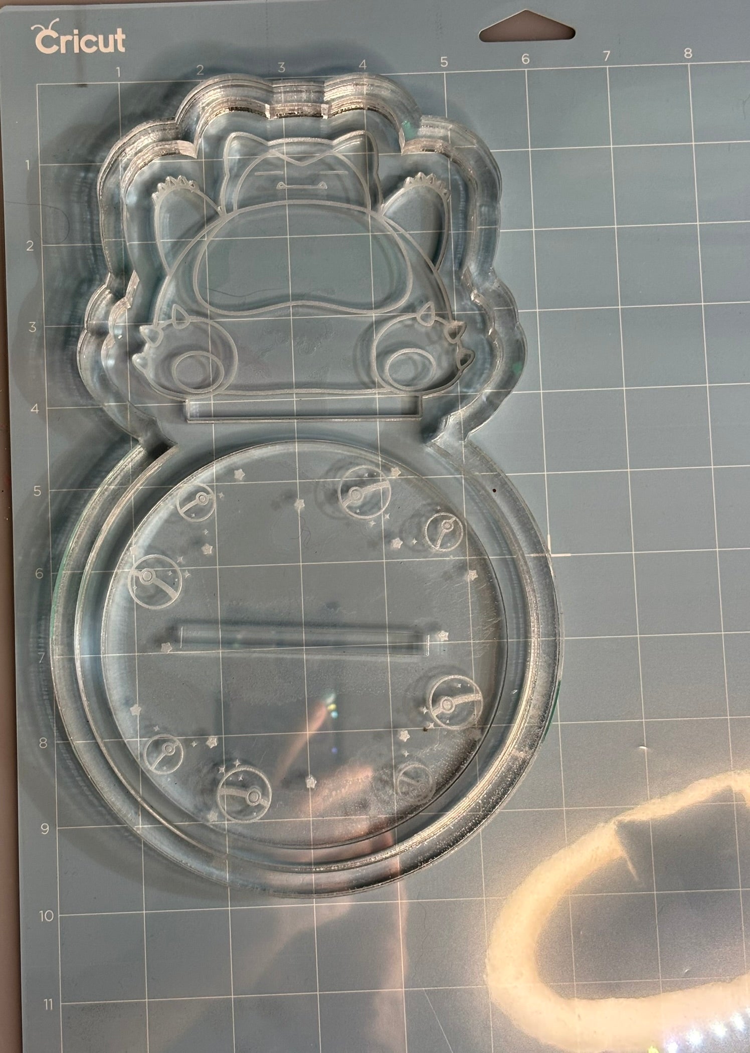 Sleepy bear pocket monster ring trinket tray phone stand mold