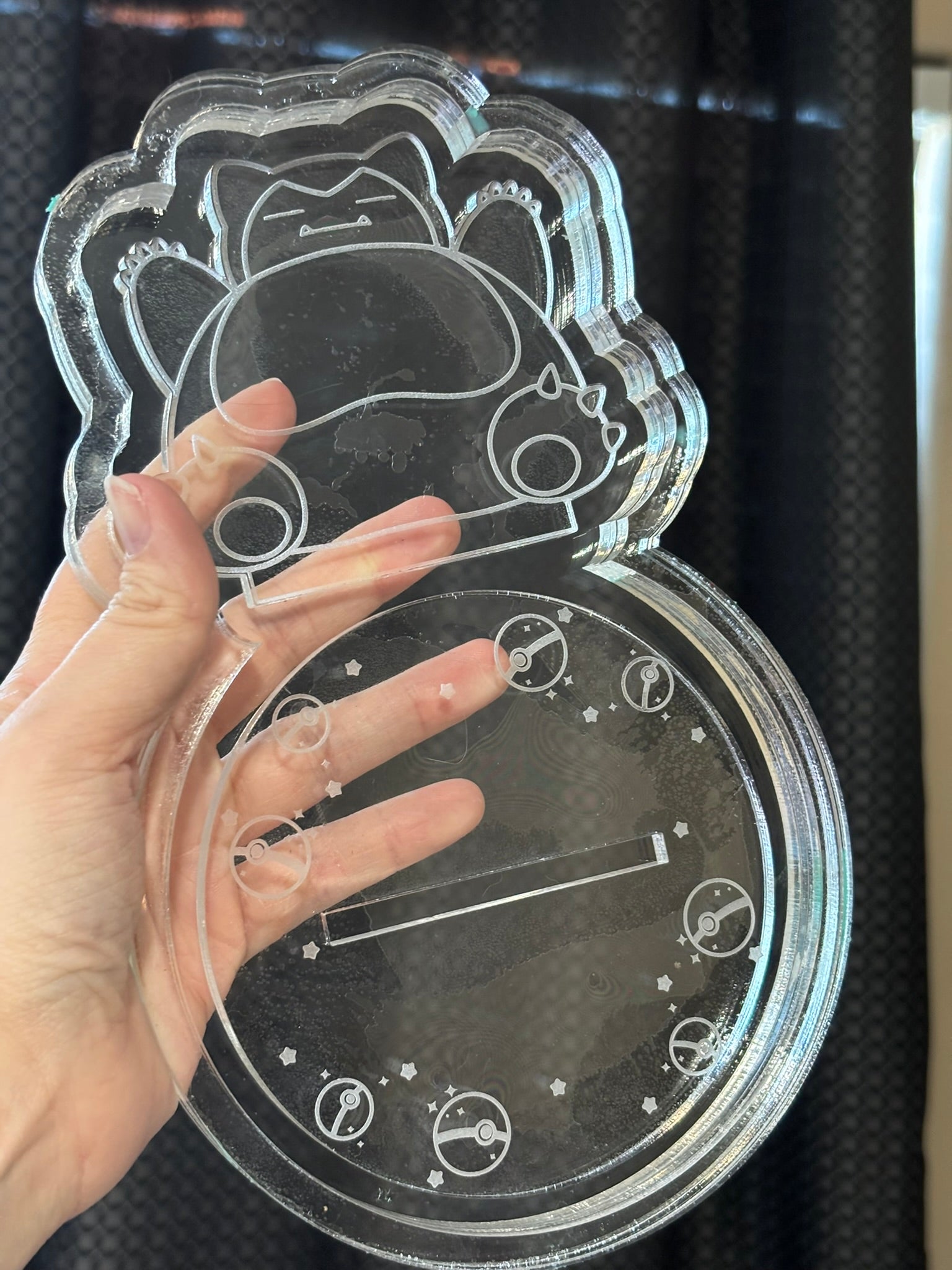 Sleepy bear pocket monster ring trinket tray phone stand mold
