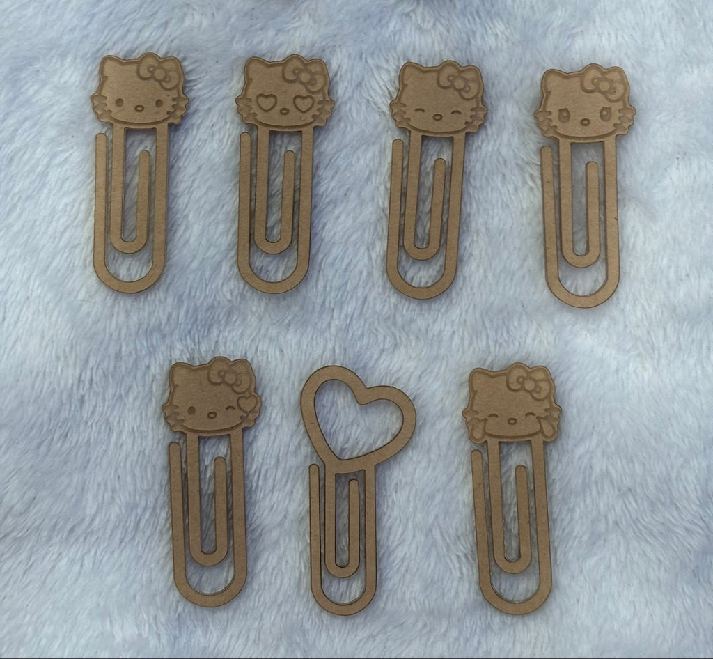 Kawaii Cat faces paperclips mold palette