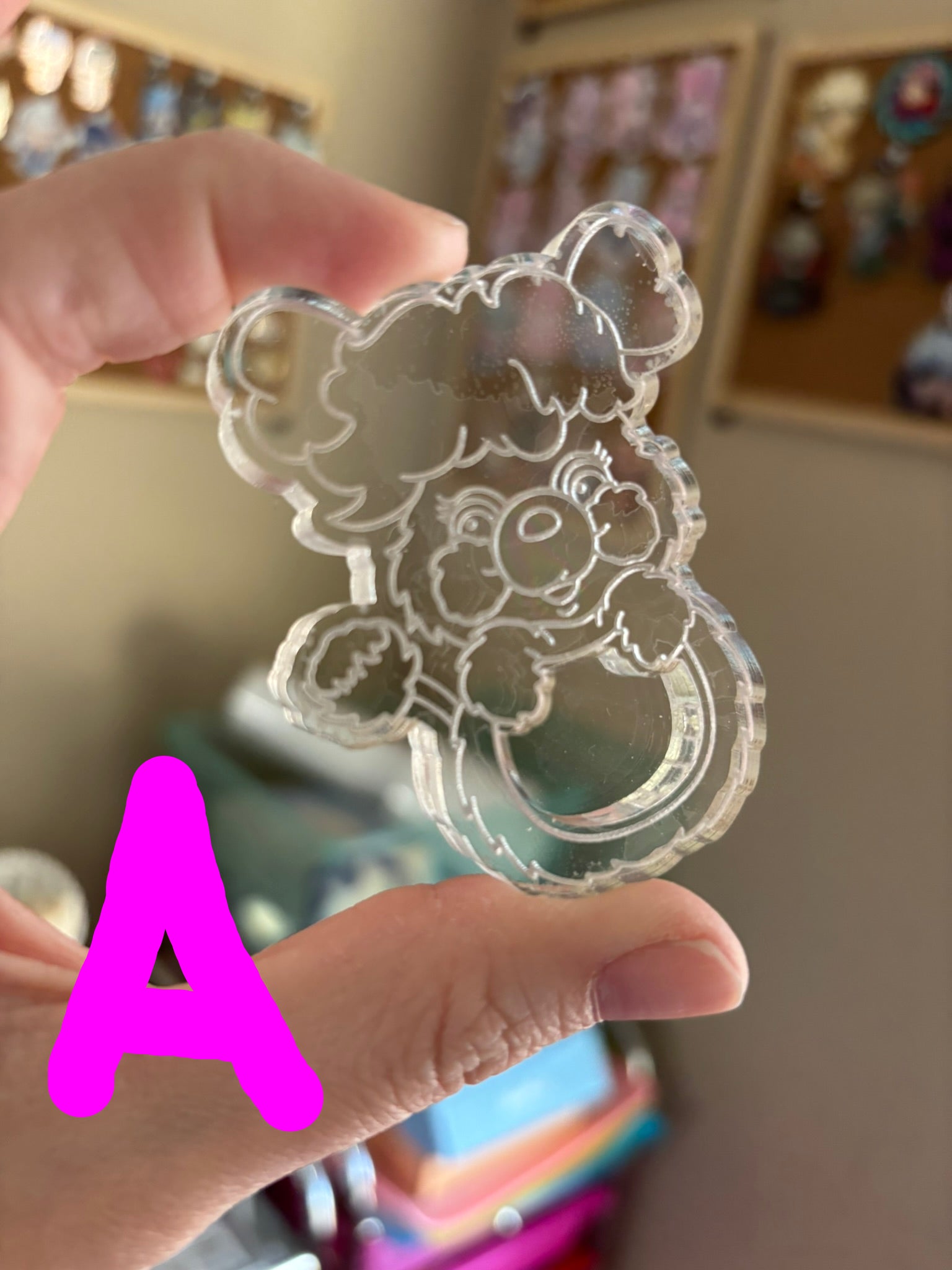 Cute 80's toy shaker grip keychain molds palette