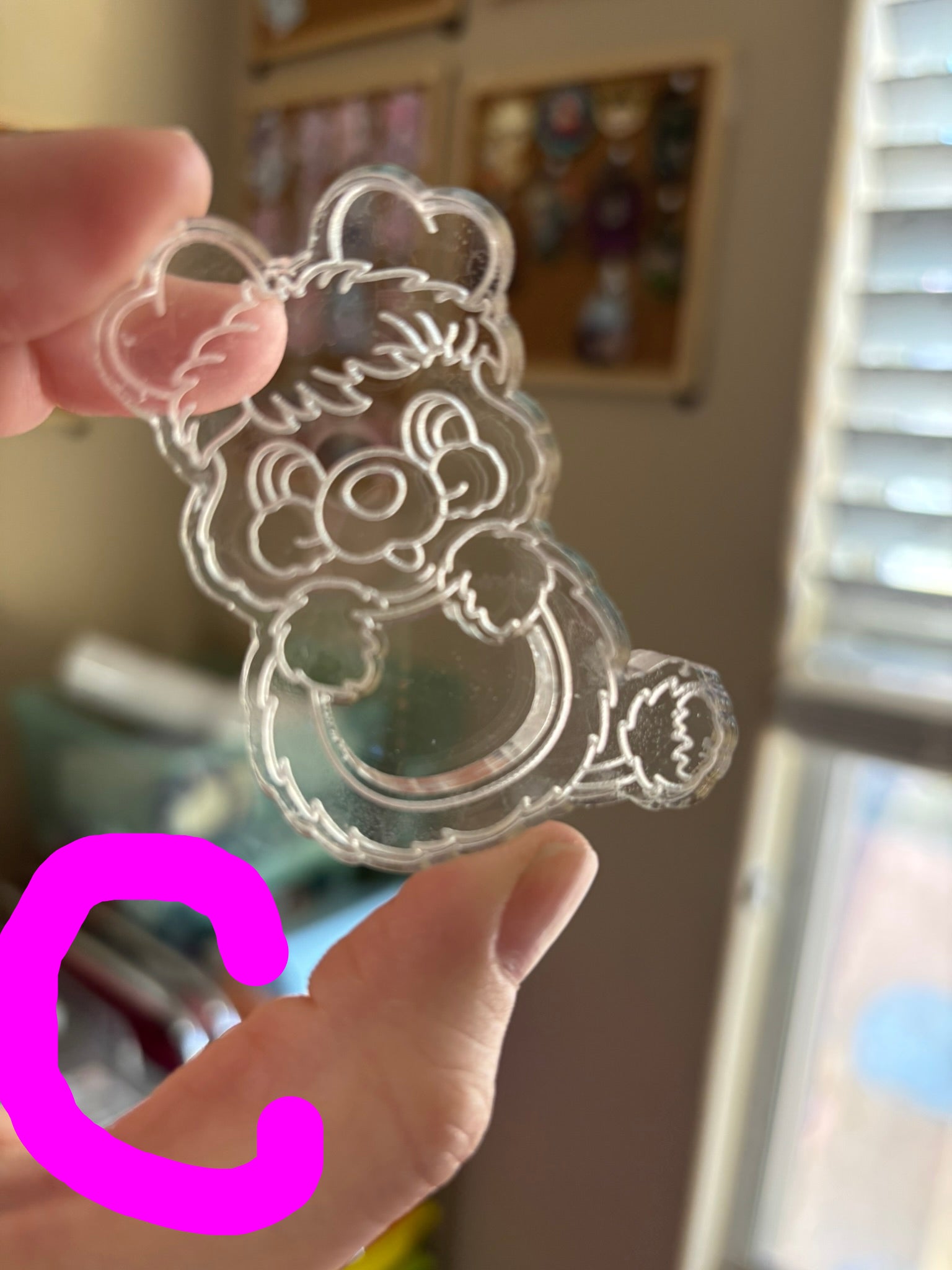 Cute 80's toy shaker grip keychain molds palette
