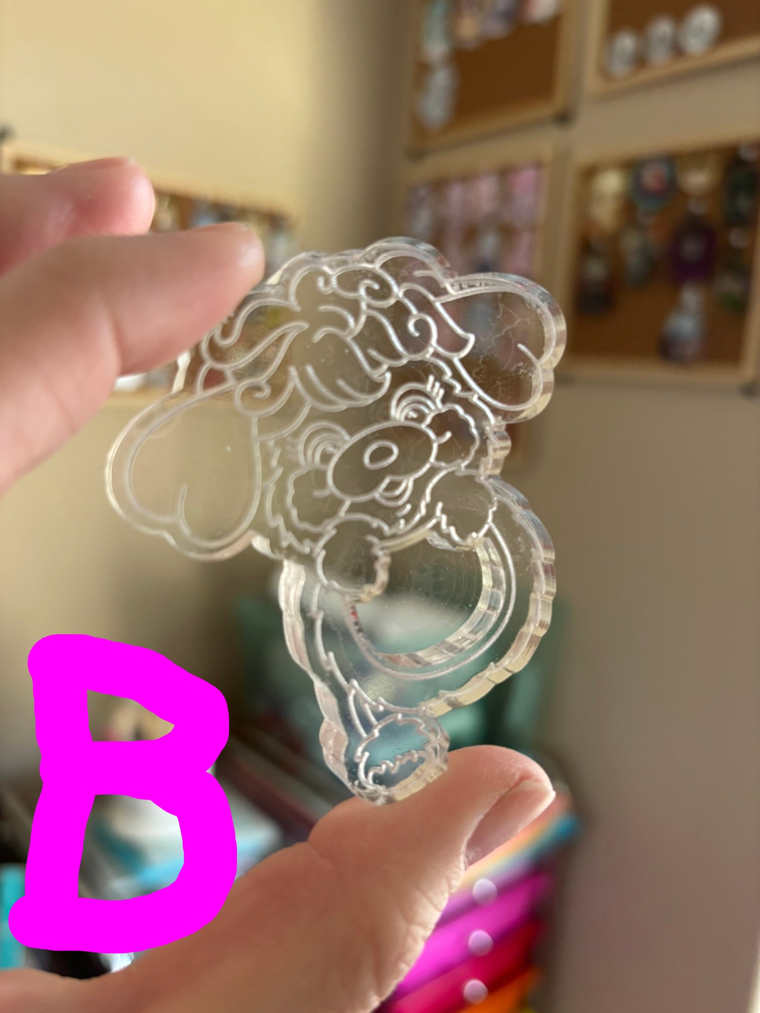 Cute 80's toy shaker grip keychain molds palette