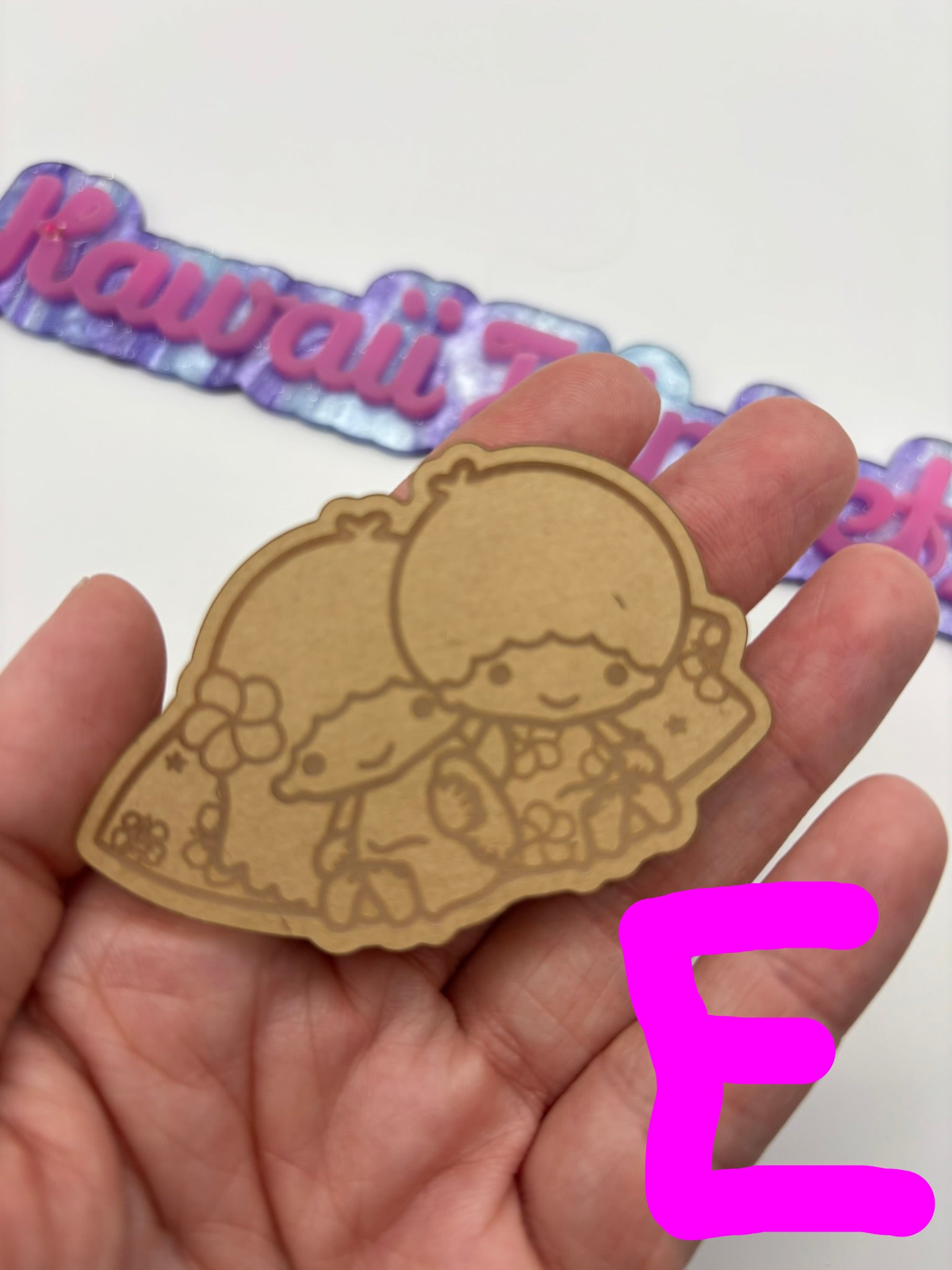 Kawaii Hawaiian surf cat friends flat grip keychain molds palette