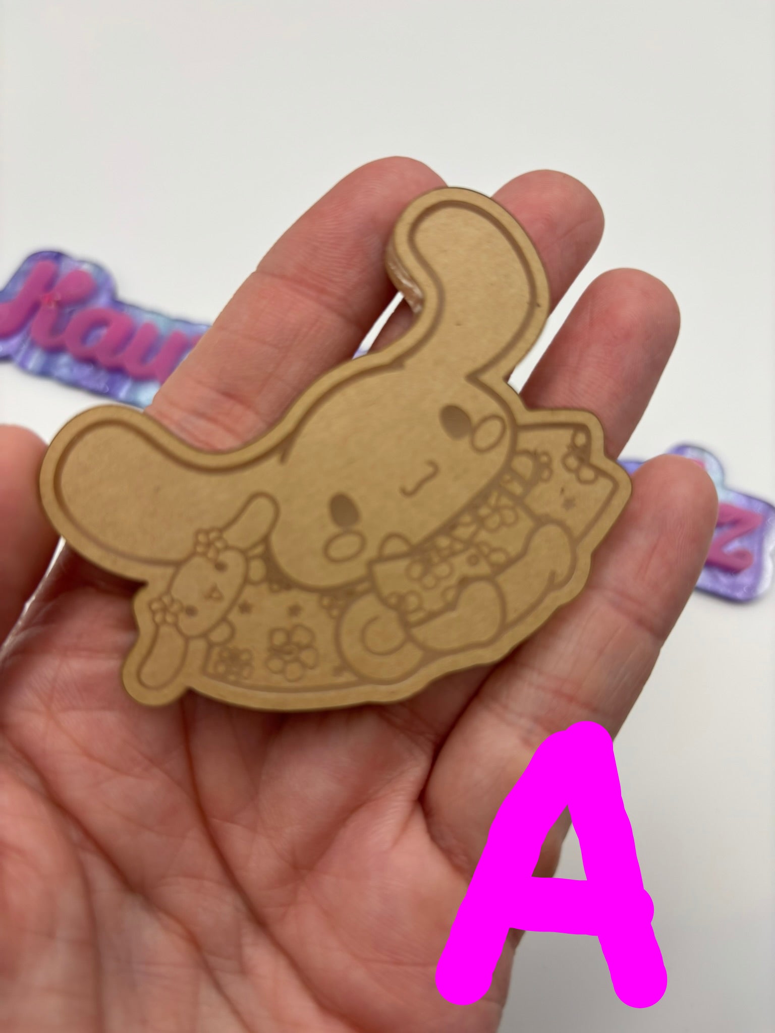 Kawaii Hawaiian surf cat friends flat grip keychain molds palette