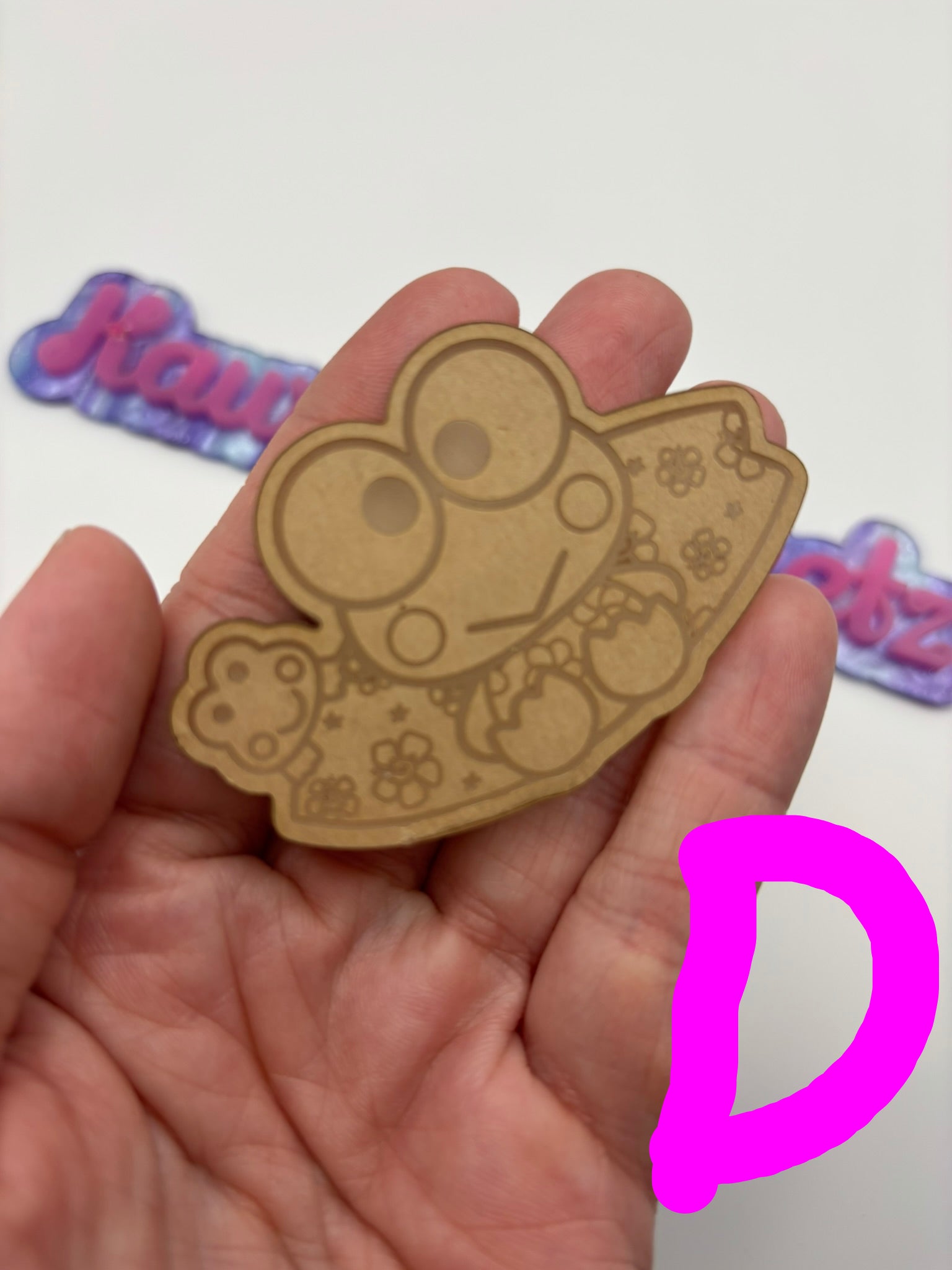 Kawaii Hawaiian surf cat friends flat grip keychain molds palette