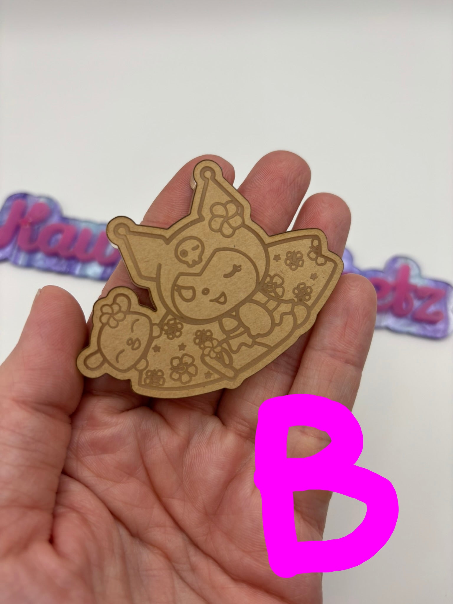 Kawaii Hawaiian surf cat friends flat grip keychain molds palette