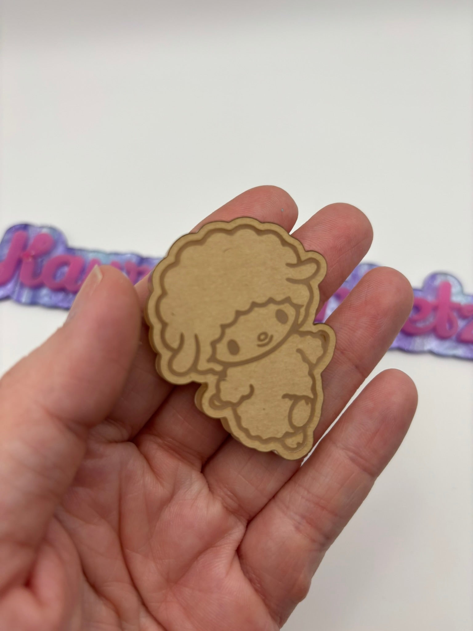 Kawaii sheep flat grip keychain mold