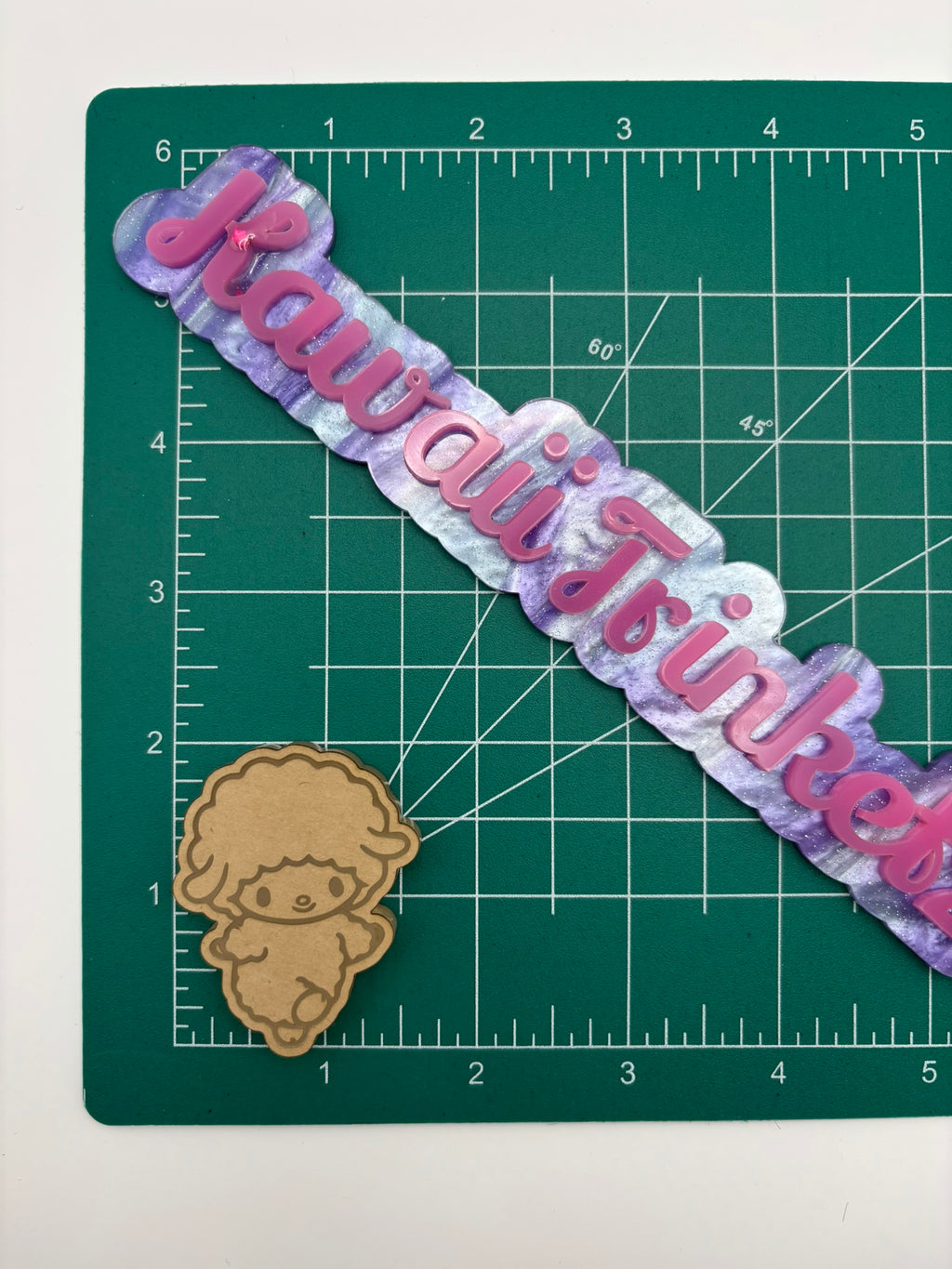 Kawaii sheep flat grip keychain mold