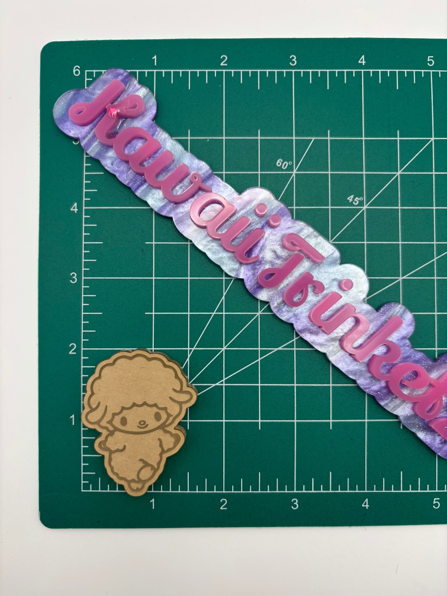 Kawaii sheep flat grip keychain mold