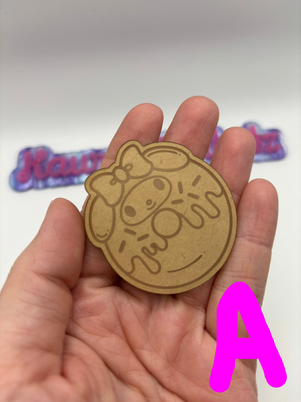Kawaii bunny donuts flat grip keychain mold