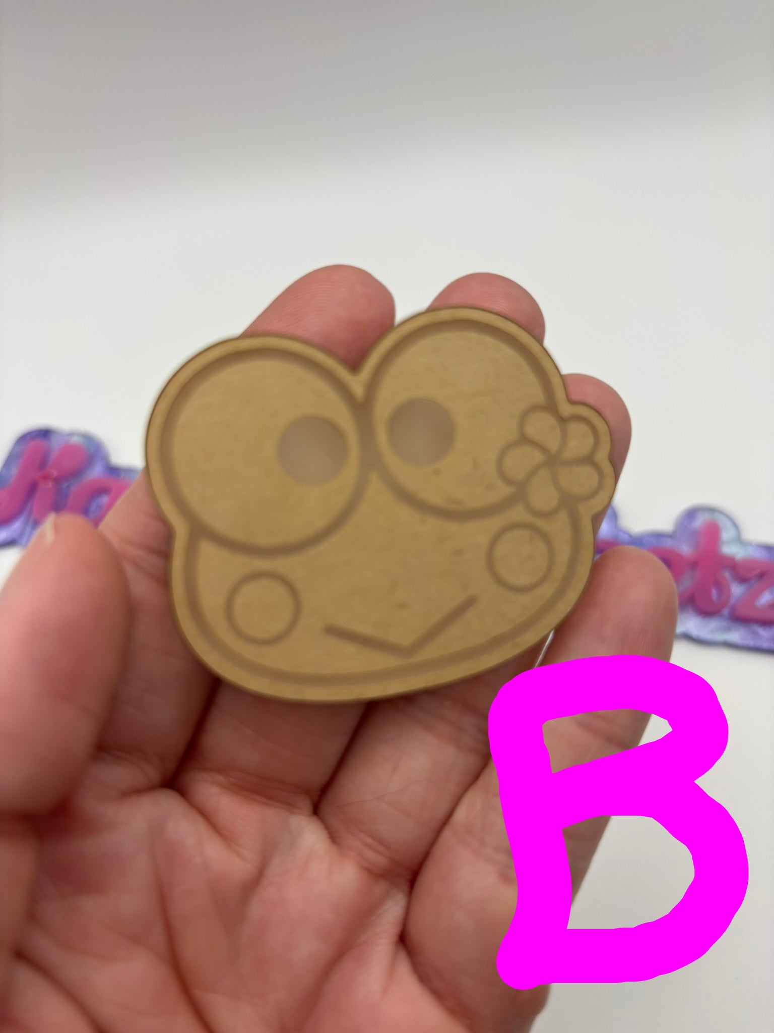Kawaii Hawaiian flower cat friends heads flat grip keychain molds palette