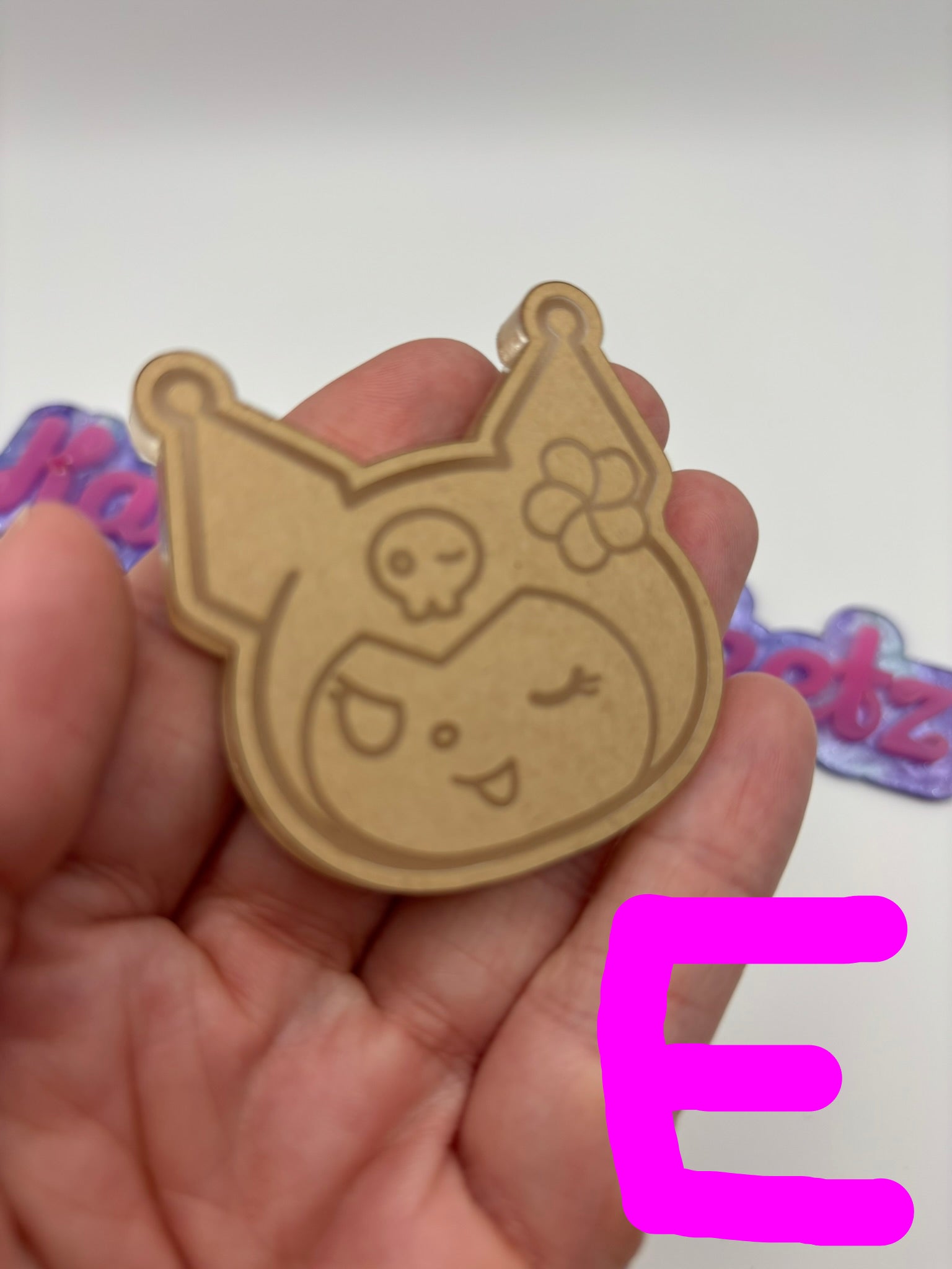 Kawaii Hawaiian flower cat friends heads flat grip keychain molds palette