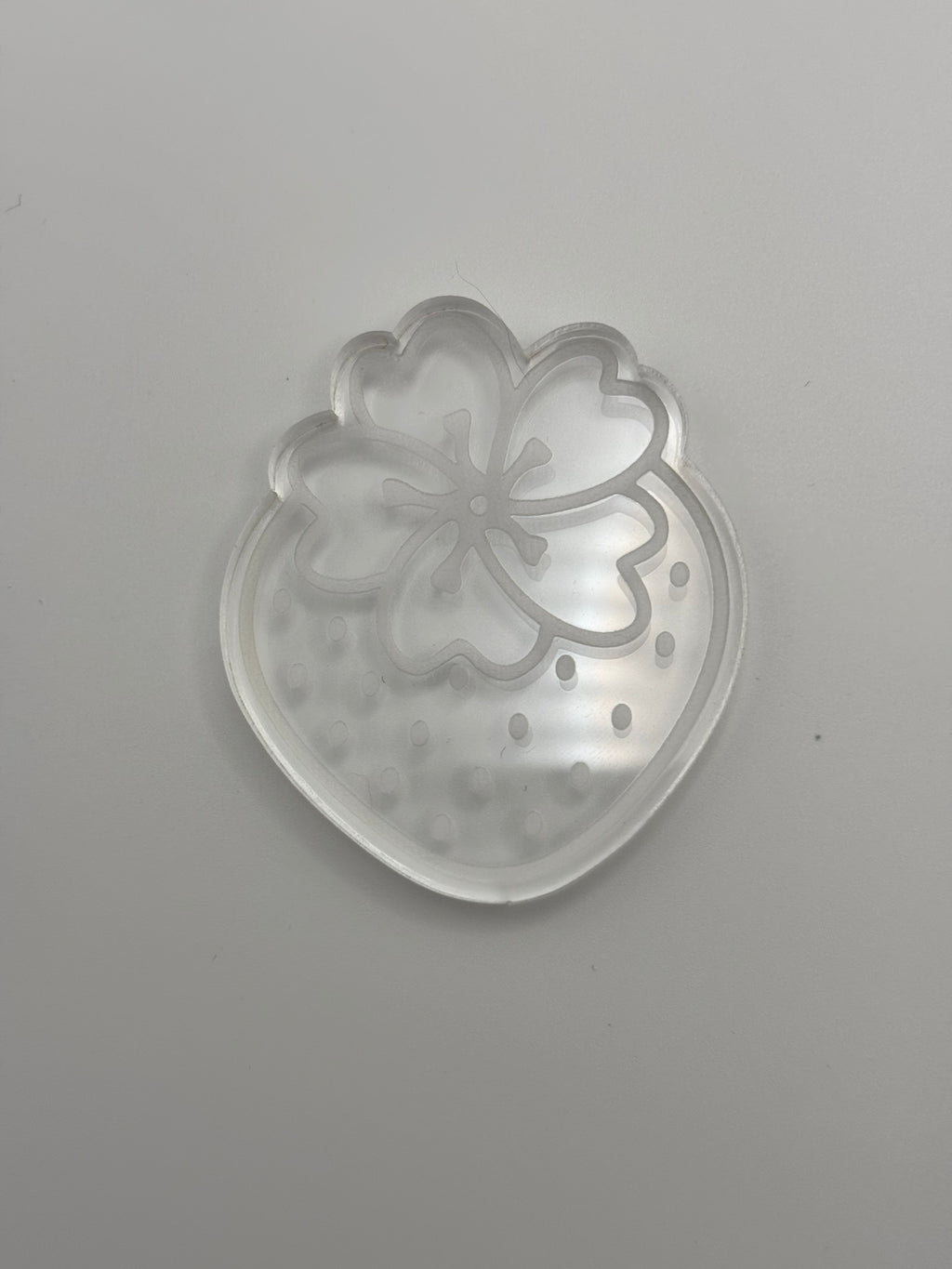 Kawaii strawberry flat grip keychain mold