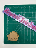 Kawaii sleeping dog flat grip keychain mold