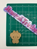 Kawaii bear doll with bow flat grip keychain mold
