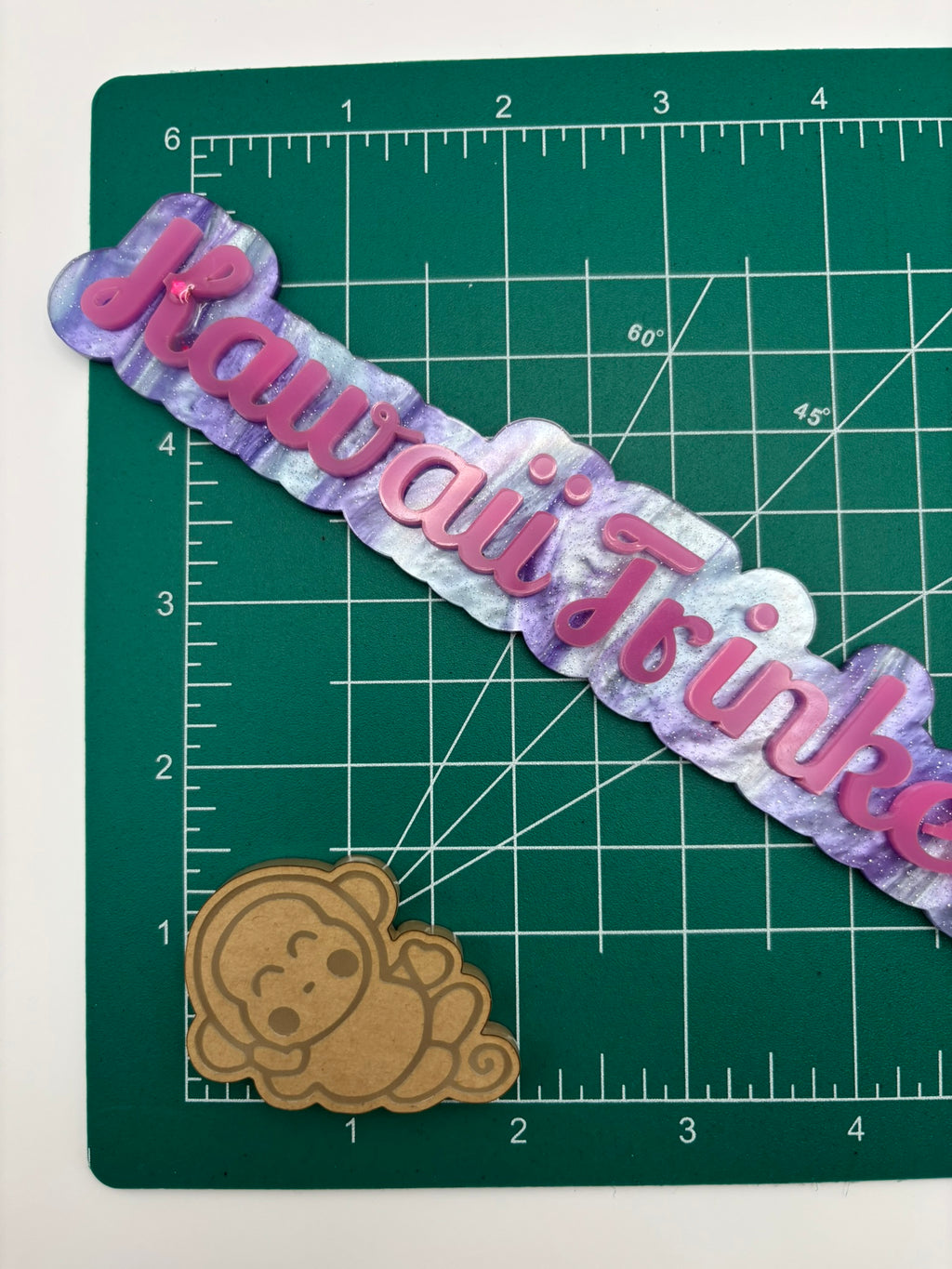 Kawaii monkey flat grip keychain mold