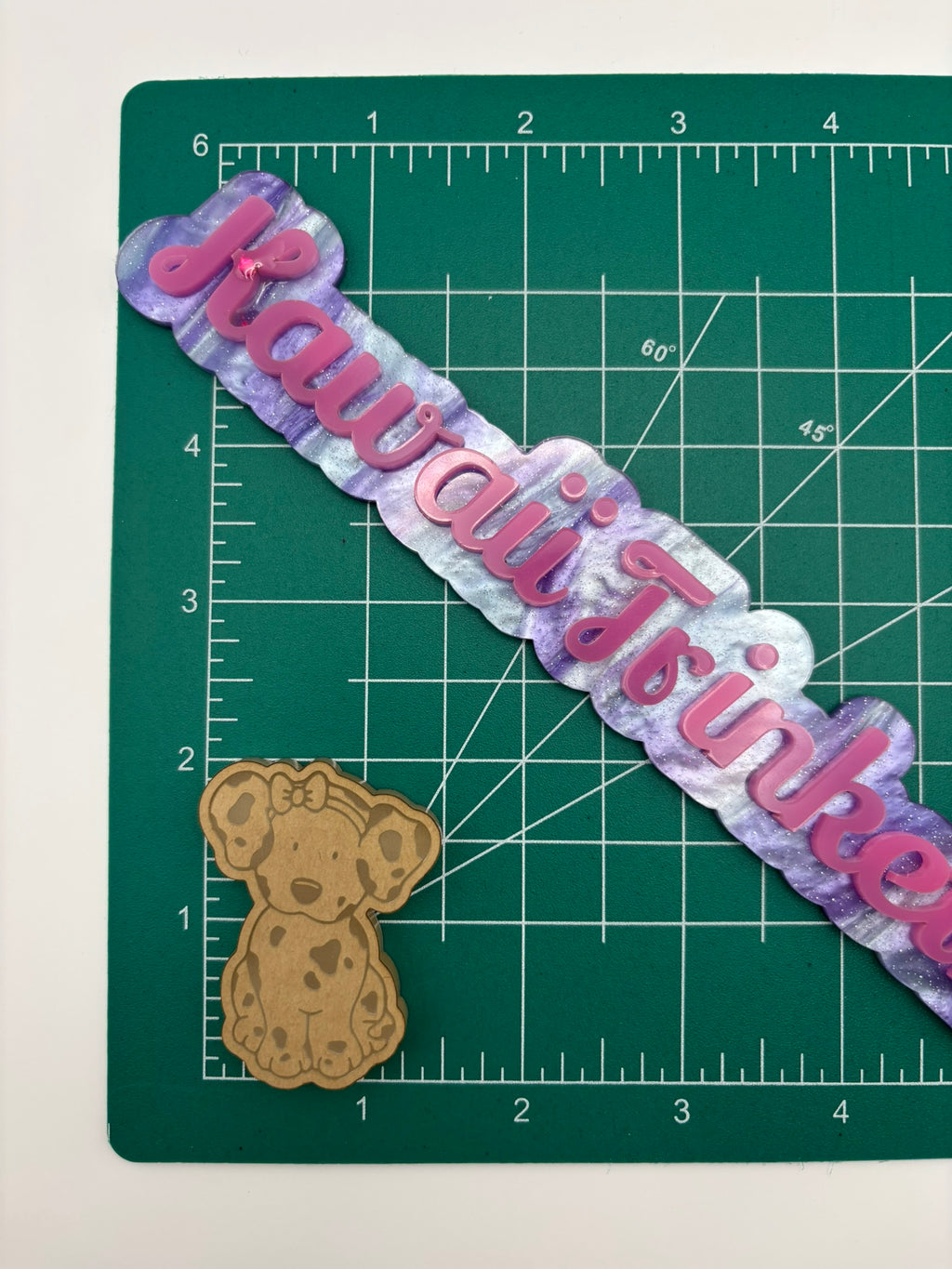 Kawaii dalmatian dog flat grip keychain mold