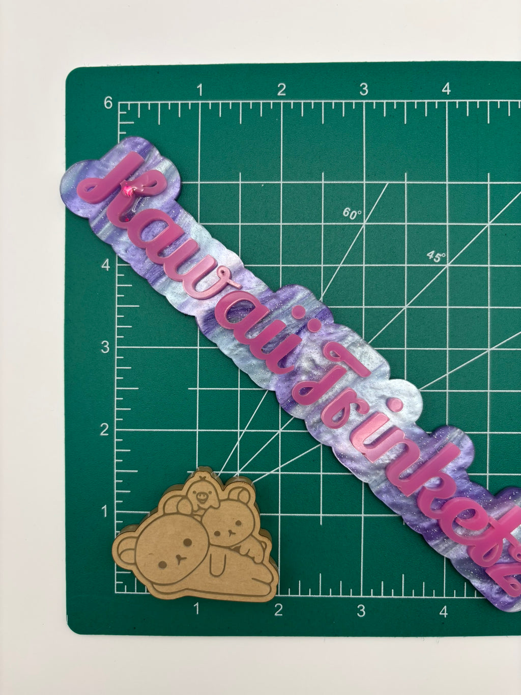 Kawaii bear and duck friends flat grip keychain mold