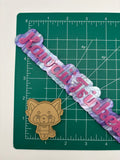 Kawaii angry raccoon flat grip keychain mold