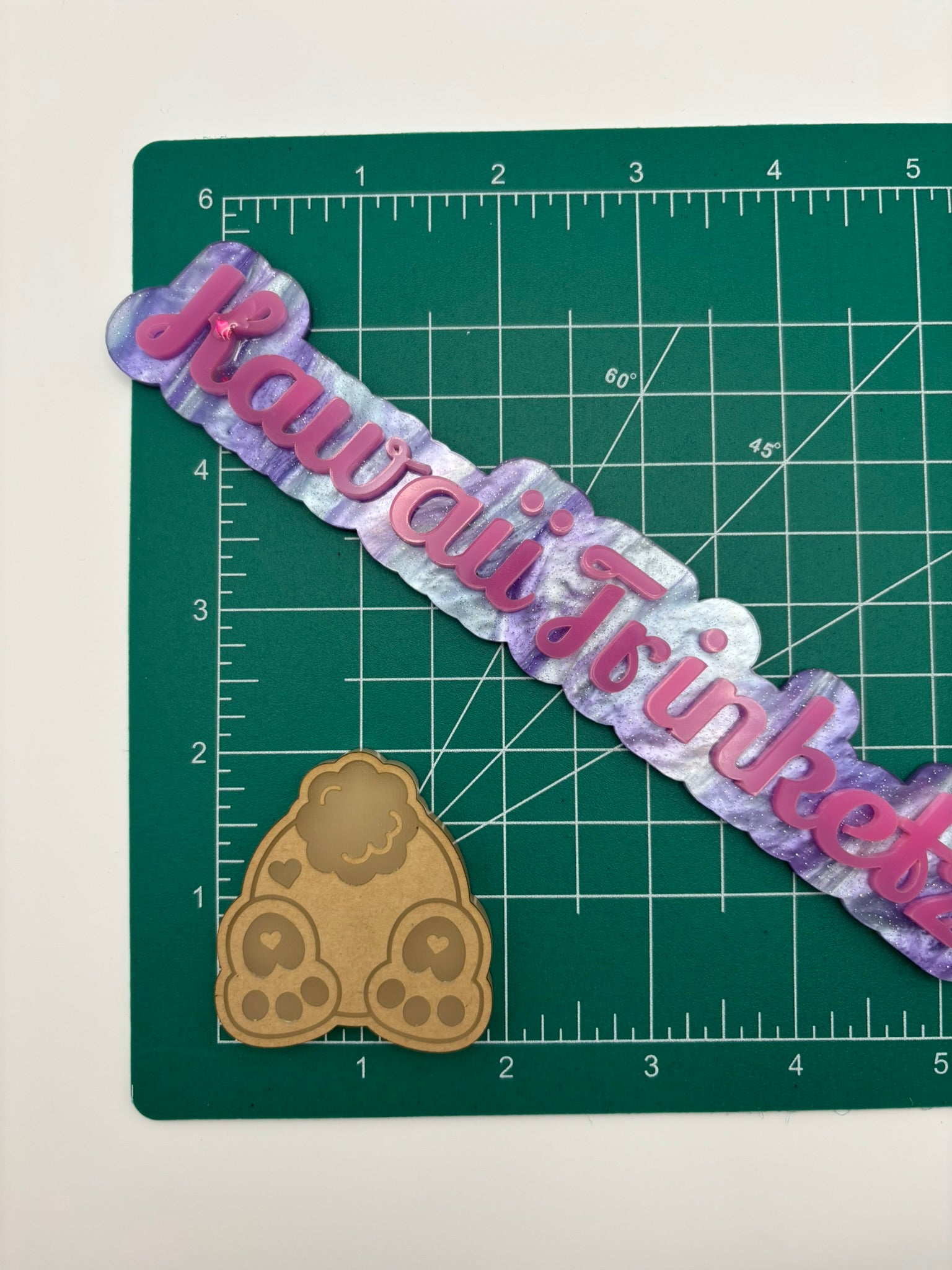 Cute easter bunny booty flat grip keychain mold