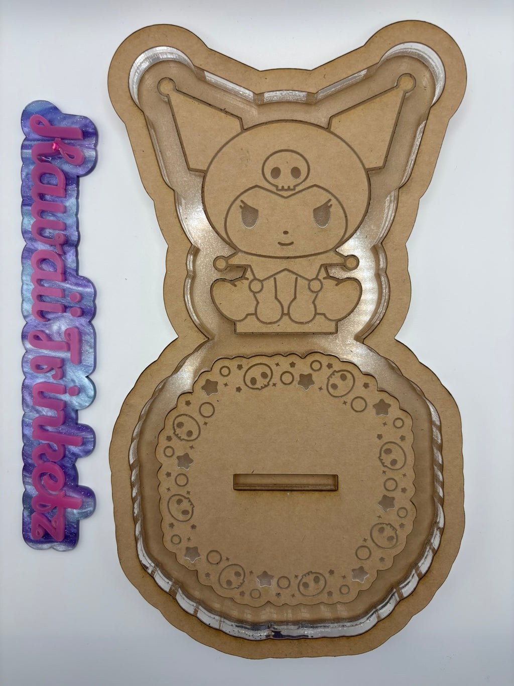 Kawaii skull bunny ring trinket tray phone stand mold